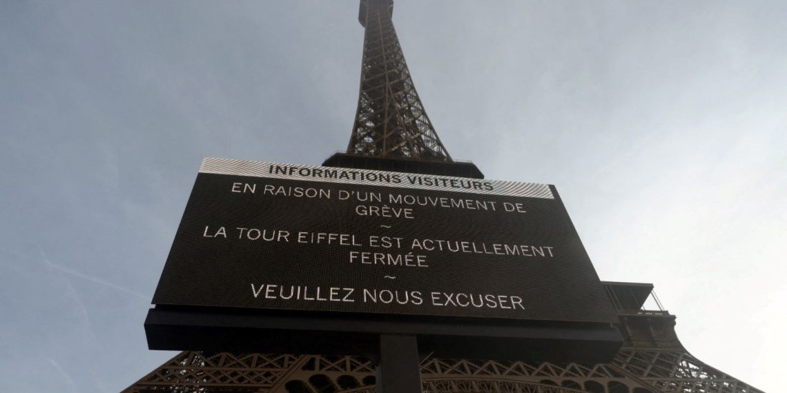Eyfel Kulesi, tasarımcısının vefatının 100. yılında grev nedeniyle kapalı kaldı