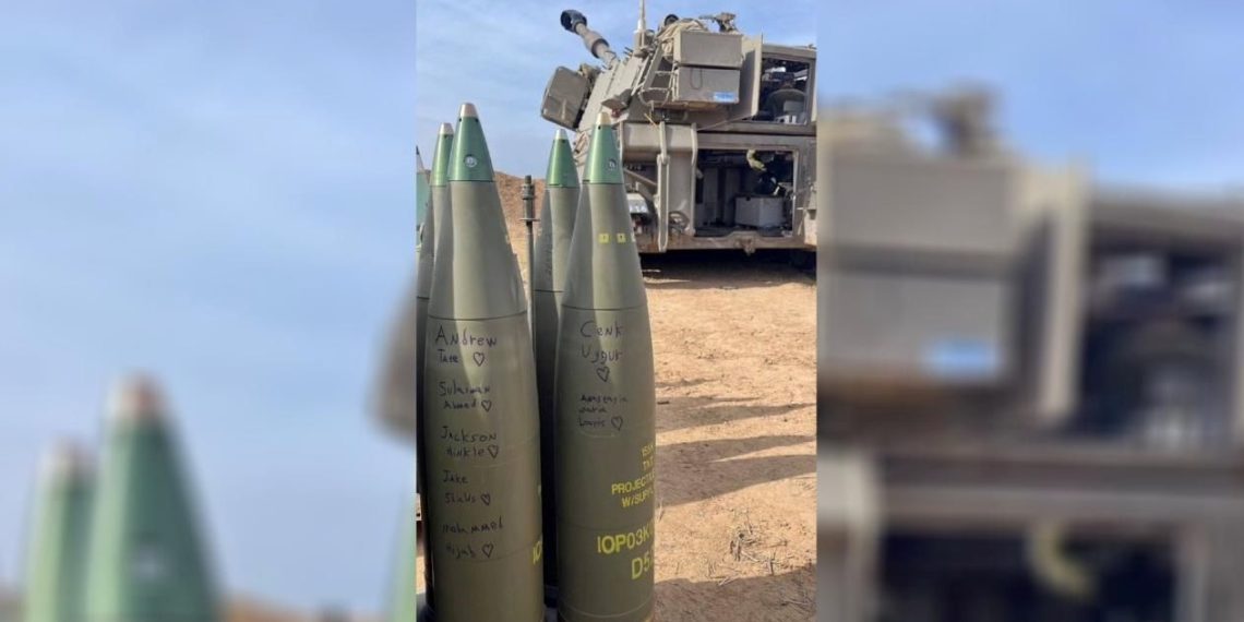 İsrail bombaların üzerine Filistin destekçilerinin isimlerini yazıyor