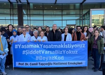 Şişli’de sıhhatte şiddete protesto