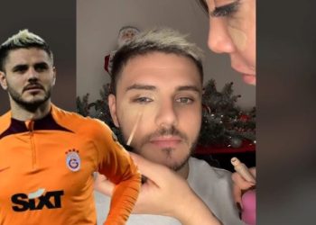 Wanda Nara’dan Mauro Icardi’ye makyaj: Derbi morluğunu kapattı