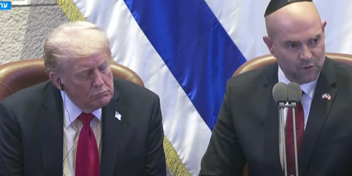 Trump’a İsrail Meclisi’nde protesto