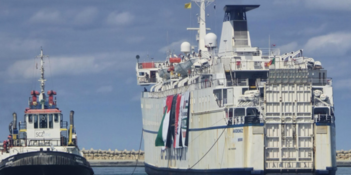 Türkiye’nin 900 ton insani yardım taşıyan 17. “İyilik Gemisi” Mısır’a ulaştı